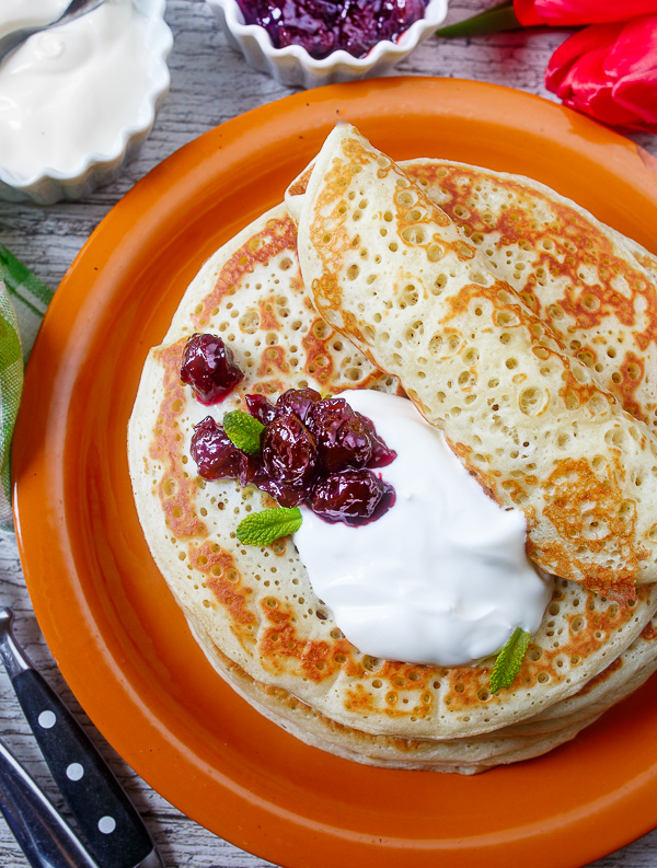 Рецепт толстых блинов с дырочками на кефире с фото пошагово на Вкусном Блоге